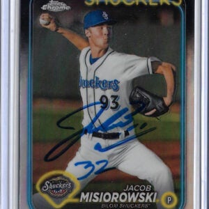 Jacob Misiorowski Autographed 2024 Topps Pro Debut Chrome REFRACTOR PDC171 RC Rookie Card