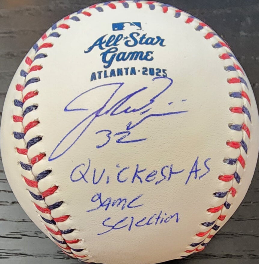 Jacob Misiorowski Autographed 2025 All-Star Game Baseball Inscribed Quickest AS Game Selection v1