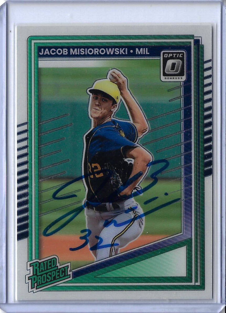 Jacob Misiorowski Autographed 2025 Donruss Optic Rated Prospects Rookie Card RC