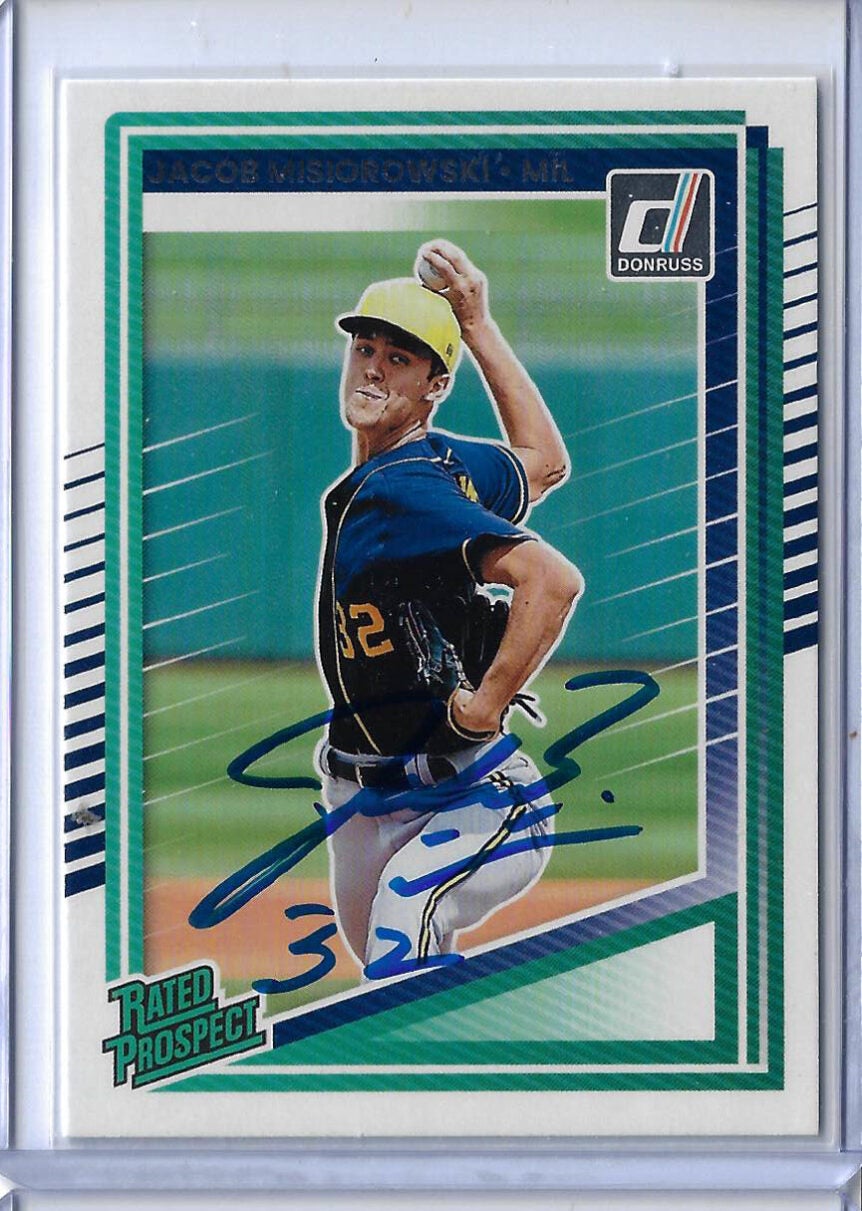 Jacob Misiorowski Autographed 2025 Donruss Rated Prospects Rookie Card RC