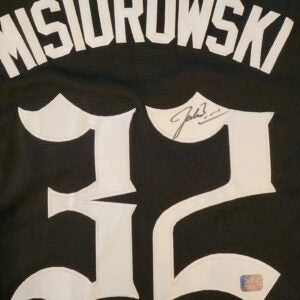 Jacob Misiorowski Autographed Milwaukee Black Gothic 414 Shadows Replica Jersey v2