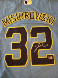 Jacob Misiorowski Autographed Milwaukee Blue Home Replica Jersey v2