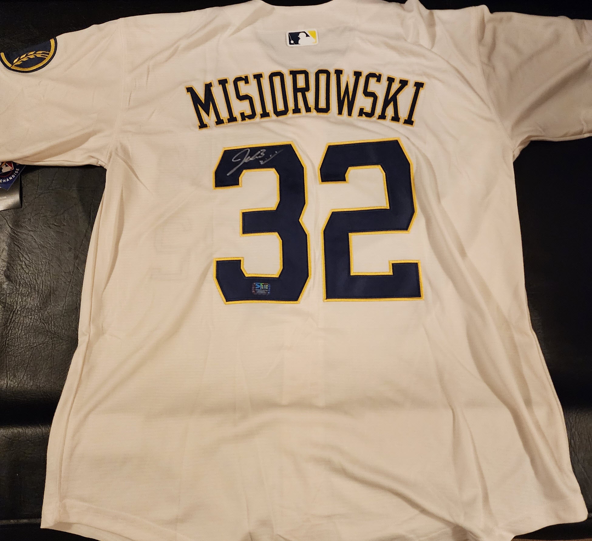 Jacob Misiorowski Autographed Milwaukee Cream Replica Jersey v3