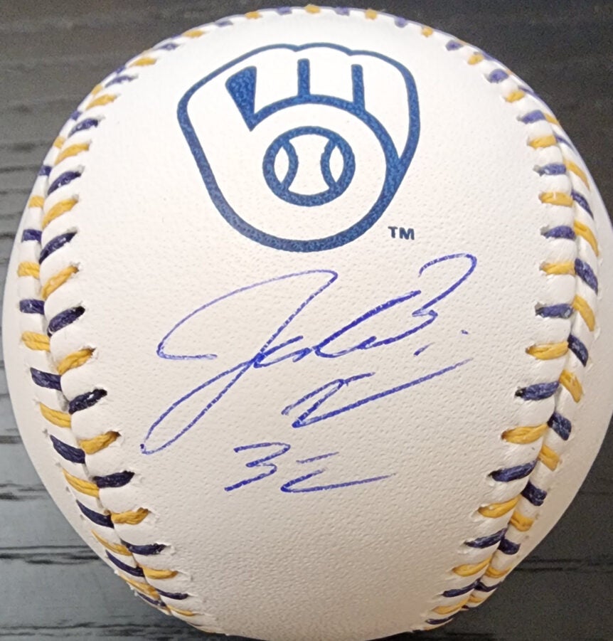 Jacob Misiorowski Autographed OMLB Milwaukee Brewers Logo Baseball v1