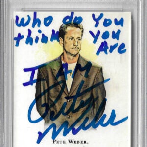 Pete Weber Autographed 2008 Allen and Ginter Inscribed Card PSA Slabbed