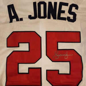 Andrew Jones Atlanta Braves Custom White 1996 World Series Stitched Baseball Jersey v2
