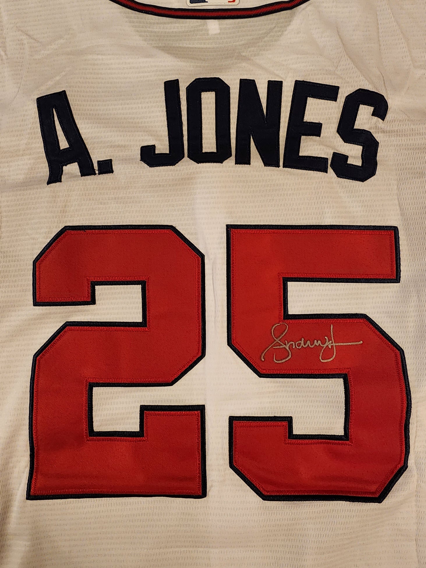 Andrew Jones Atlanta Braves Custom White 1996 World Series Stitched Baseball Jersey v2