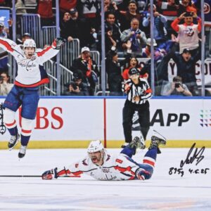 Alexander Ovechkin Washington Capitals Autographed Fanatics Authentic 16 x 20 Inscribed 895th Goals Celebration Photograph