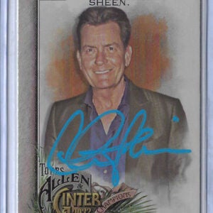 Charlie Sheen Autographed 2022 Topps Allen & Ginter Silver Portrait #292 Card