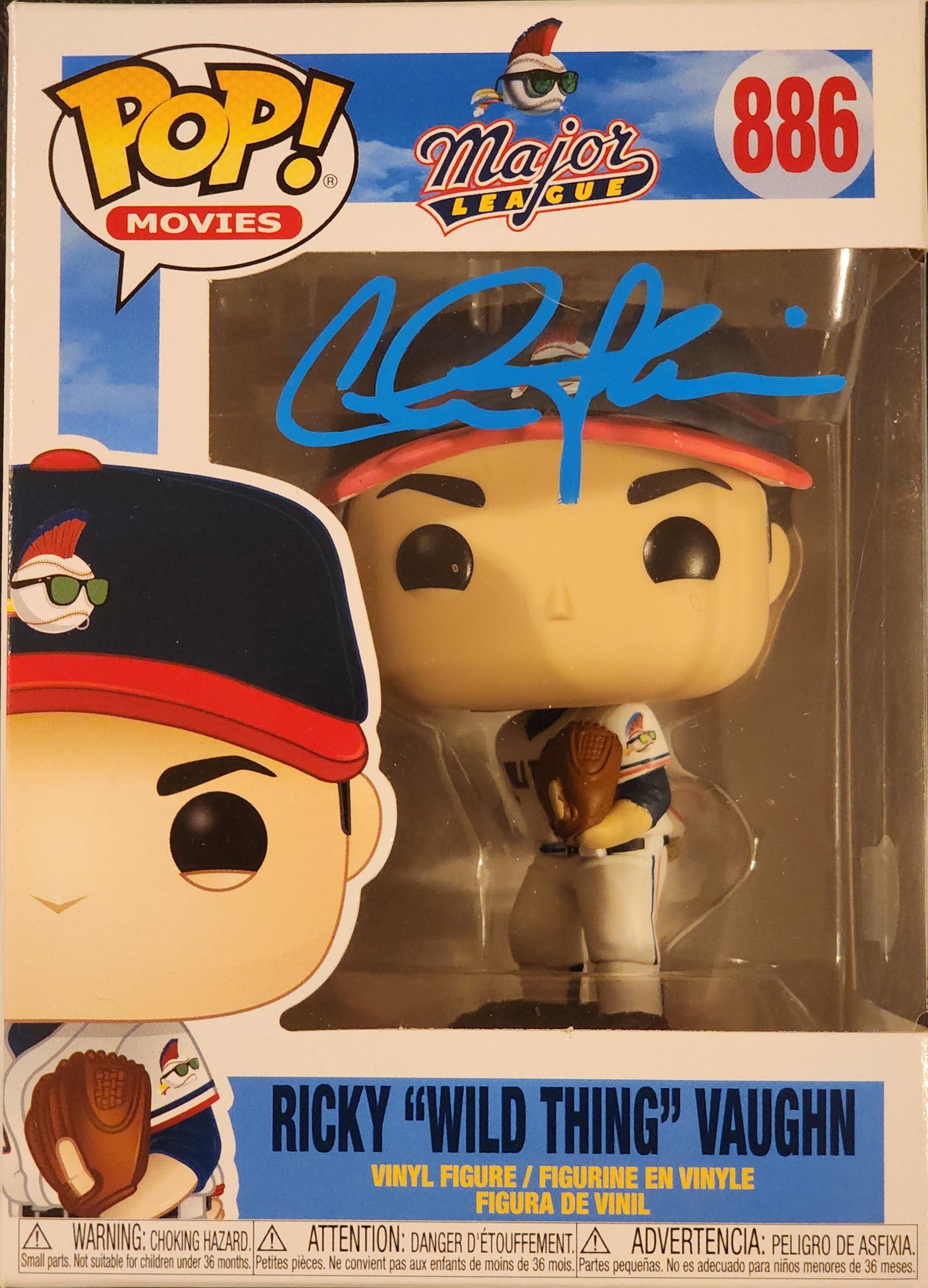 Charlie Sheen Autographed Signed Funco Pop Major League Movie