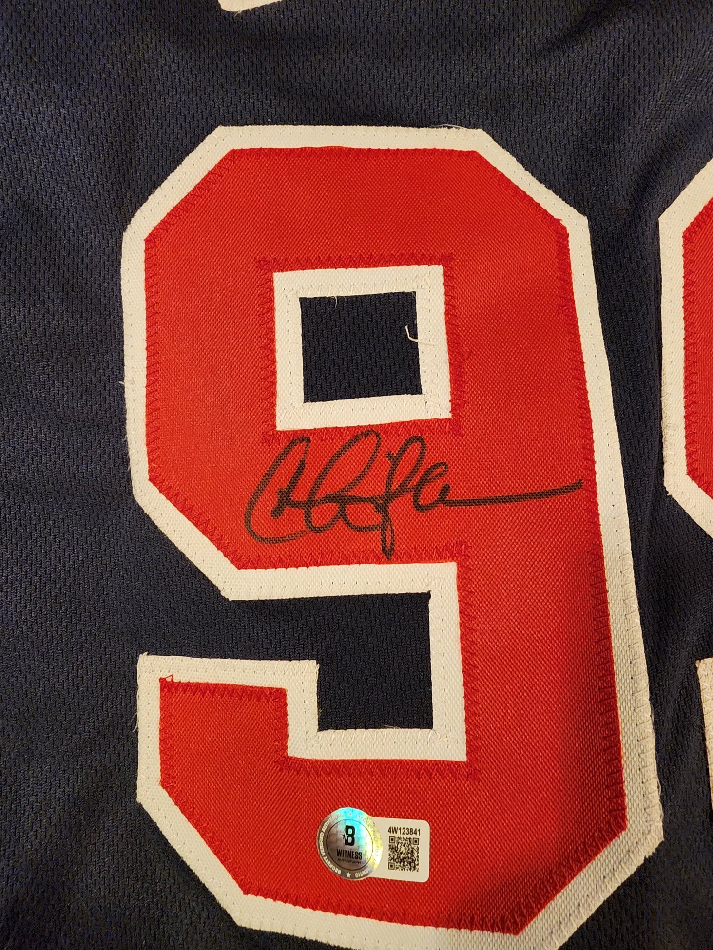 Charlie Sheen Autographed Signed Major League Movie Blue Sleeveless Custom Jersey v1