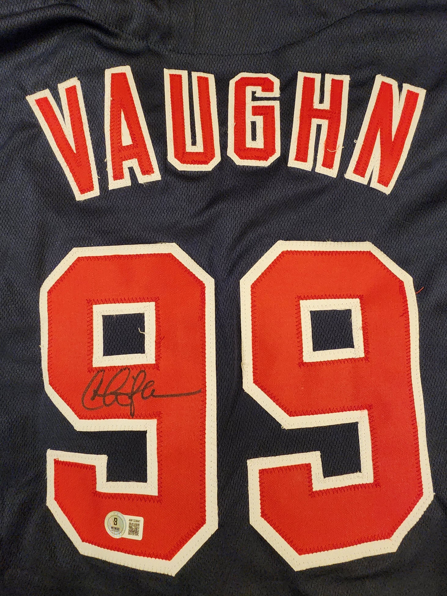 Charlie Sheen Autographed Signed Major League Movie Blue Sleeveless Custom Jersey v2