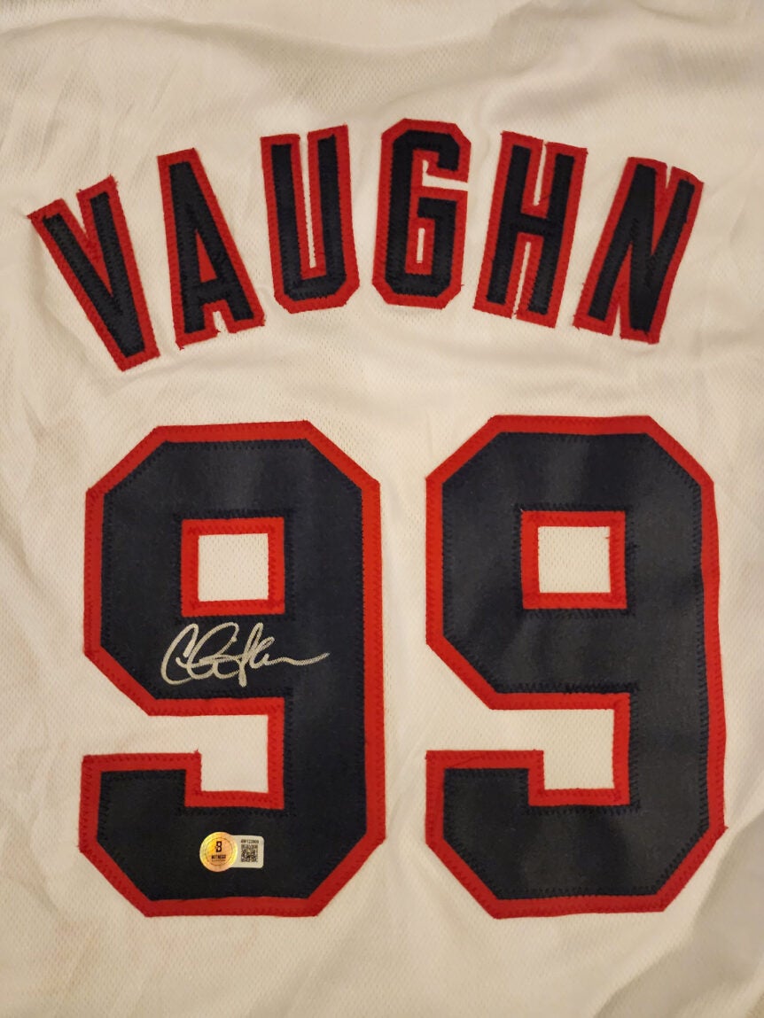 Charlie Sheen Autographed Signed Major League Movie White Home Custom Jersey v2