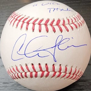 Charlie Sheen Autographed Signed Rawlings OMLB Baseball Inscribed Wild Thing v1