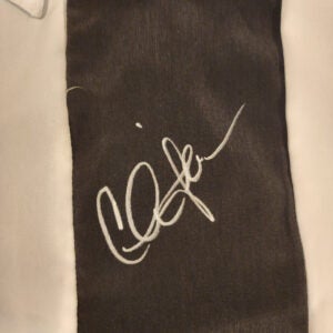 Charlie Sheen Autographed Signed Two and A Half Men Black White Bowling Shirt SILVER v1
