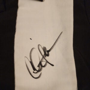Charlie Sheen Autographed Signed Two and A Half Men Black White Bowling Shirt v1