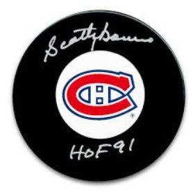 NHL HOFer Scotty Bowman Autographed Montreal Canadiens Puck SA COA