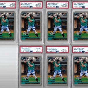 Miguel Cabrera Autographed 2000 Topps Traded T40 Rookie Card PSA 8