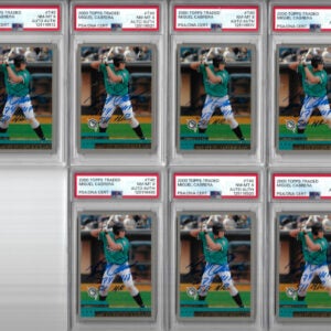 Miguel Cabrera Autographed 2000 Topps Traded T40 Rookie Card PSA 8