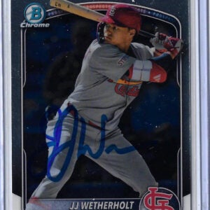 JJ Wetherholt Autographed 2025 Bowman Chrome Prospects BCP-241