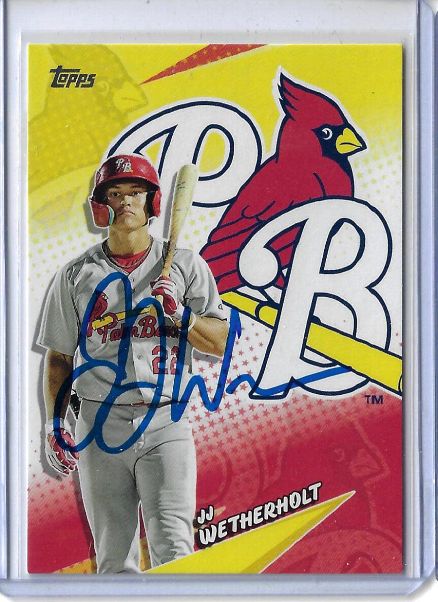 JJ Wetherholt Autographed 2025 Topps Pro Debut Stars of MiLB STAR-12