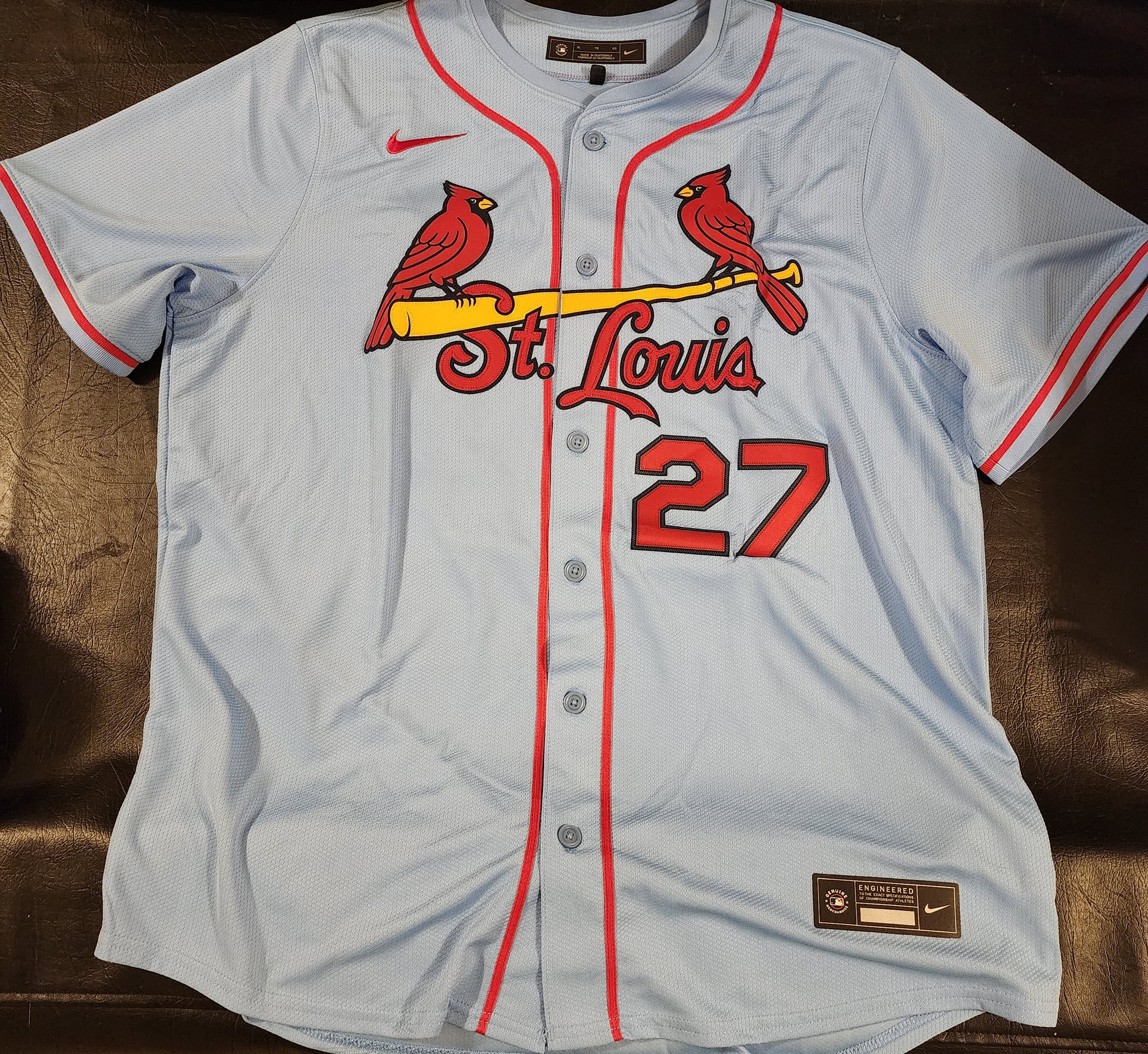 JJ Wetherholt Autographed Powder Blue St Louis Cardinals Jersey v4