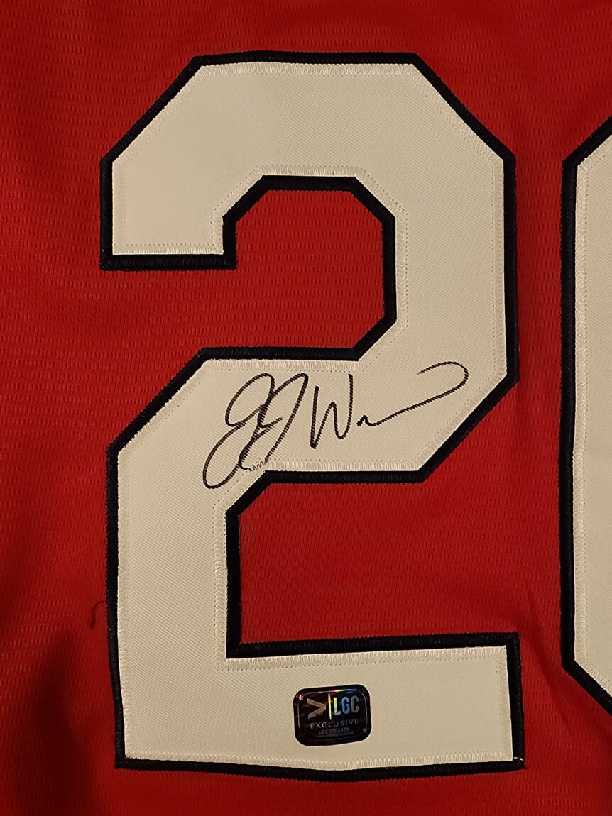 JJ Wetherholt Autographed Red St Louis Cardinals Jersey v1