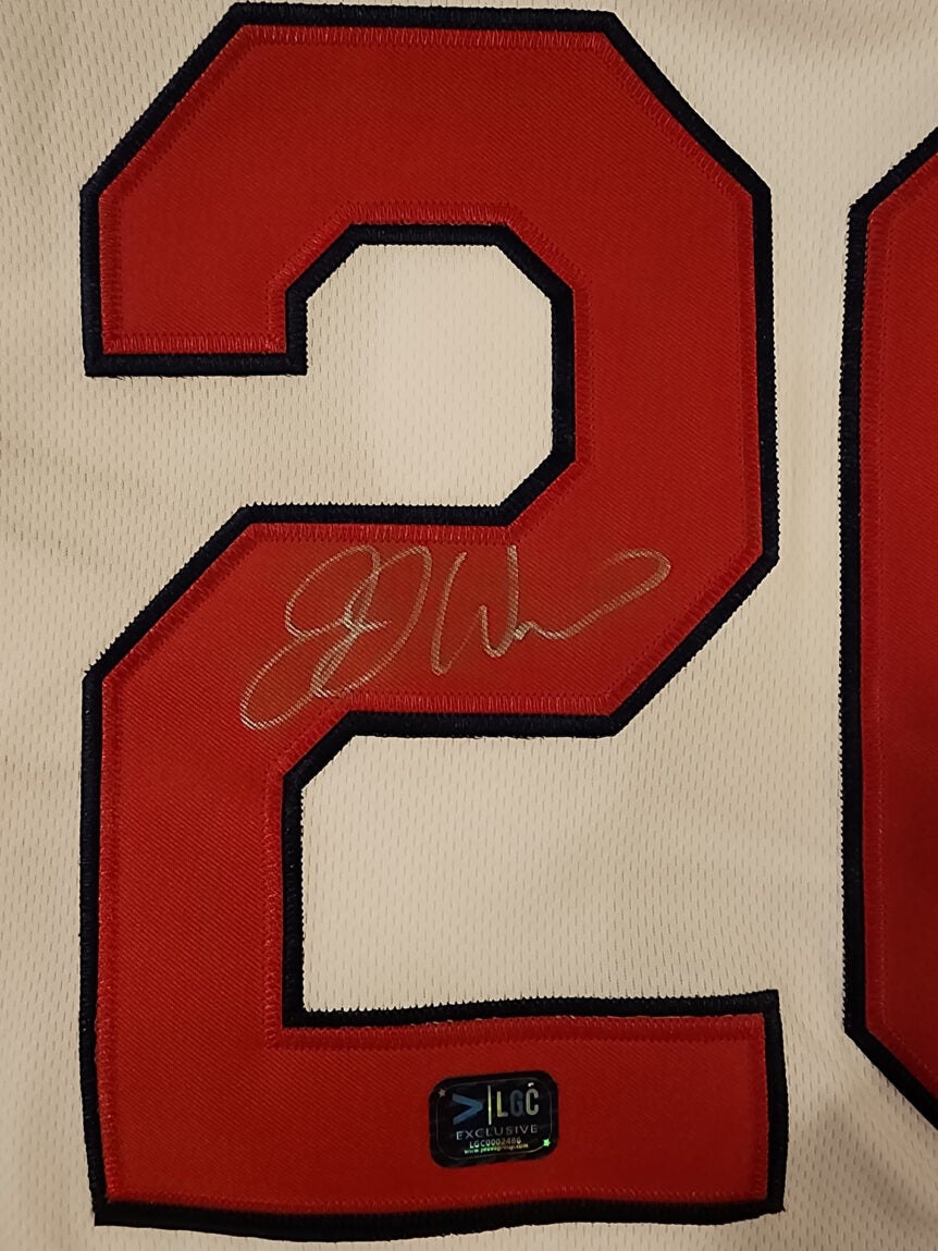 JJ Wetherholt Autographed White St Louis Cardinals Jersey v1
