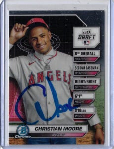 Christian Moore Autographed 2024 Bowman Draft Draft Night BDN6 Rookie Card