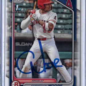 Christian Moore Autographed 2024 Bowman Draft Paper BD13 Rookie Card