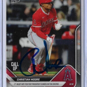 Christian Moore Autographed 2025 Topps Now Call-Up 304 Rookie Card