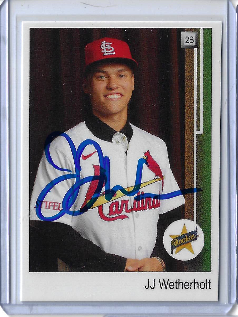 JJ Wetherholt Autographed Custom Rookie Card