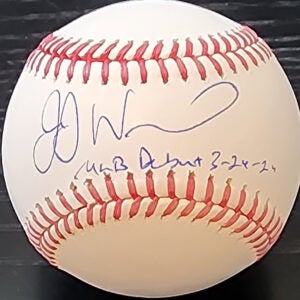 JJ Wetherholt Autographed OMLB Baseball Inscribed MLB Debut 032626 v1