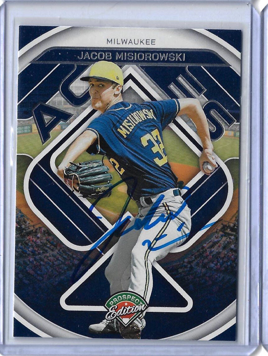 Jacob Misiorowski Autographed 2024 Panini Prospect Edition Aces 25 Rookie Card
