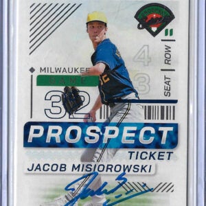 Jacob Misiorowski Autographed 2024 Panini Prospect Ticket 156 Rookie Card