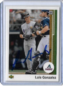 Luis Gonzalez Autographed 2002 UD Authentics Card 120