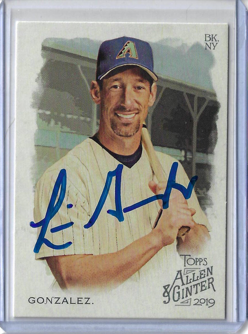Luis Gonzalez Autographed 2019 Allen and Ginter Card 6
