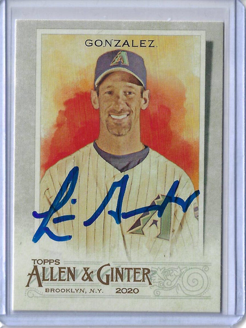 Luis Gonzalez Autographed 2020 Allen and Ginter Card 113