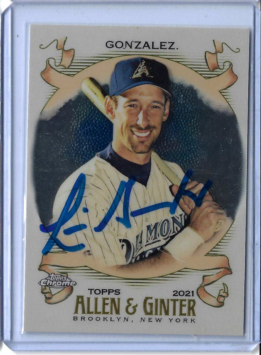 Luis Gonzalez Autographed 2021 Allen and Ginter Card 21