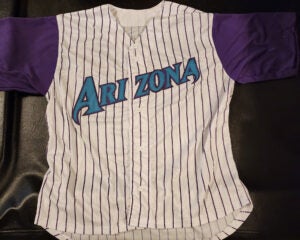 Luis Gonzalez Autographed Pinstripe Custom Jersey v4