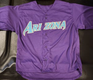 Luis Gonzalez Autographed Purple Custom Jersey v4