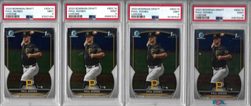Paul Skenes 2023 Bowman Draft Chrome 14 PSA 9
