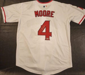 Christian Moore Autographed White Los Angeles Angels Jersey v3