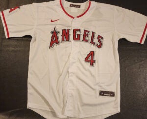 Christian Moore Autographed White Los Angeles Angels Jersey v3