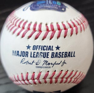 JJ Wetherholt Autographed OMLB Baseball Inscribed Happy Fathers Day v2