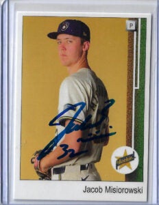 Jacob Misiorowski Autographed 1989 UD Custom Card