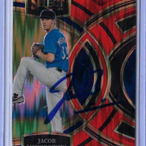 Jacob Misiorowski Autographed 2024 Panini Select Premier Level 38 Orange Prizm