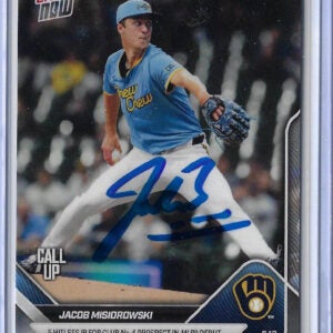 Jacob Misiorowski Autographed 2025 MLB Topps Now 291 Brewers Debut Call-Up Rook