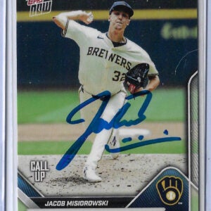 Jacob Misiorowski Autographed 2025 MLB Topps Now 349 Outduels Skenes Rookie Card