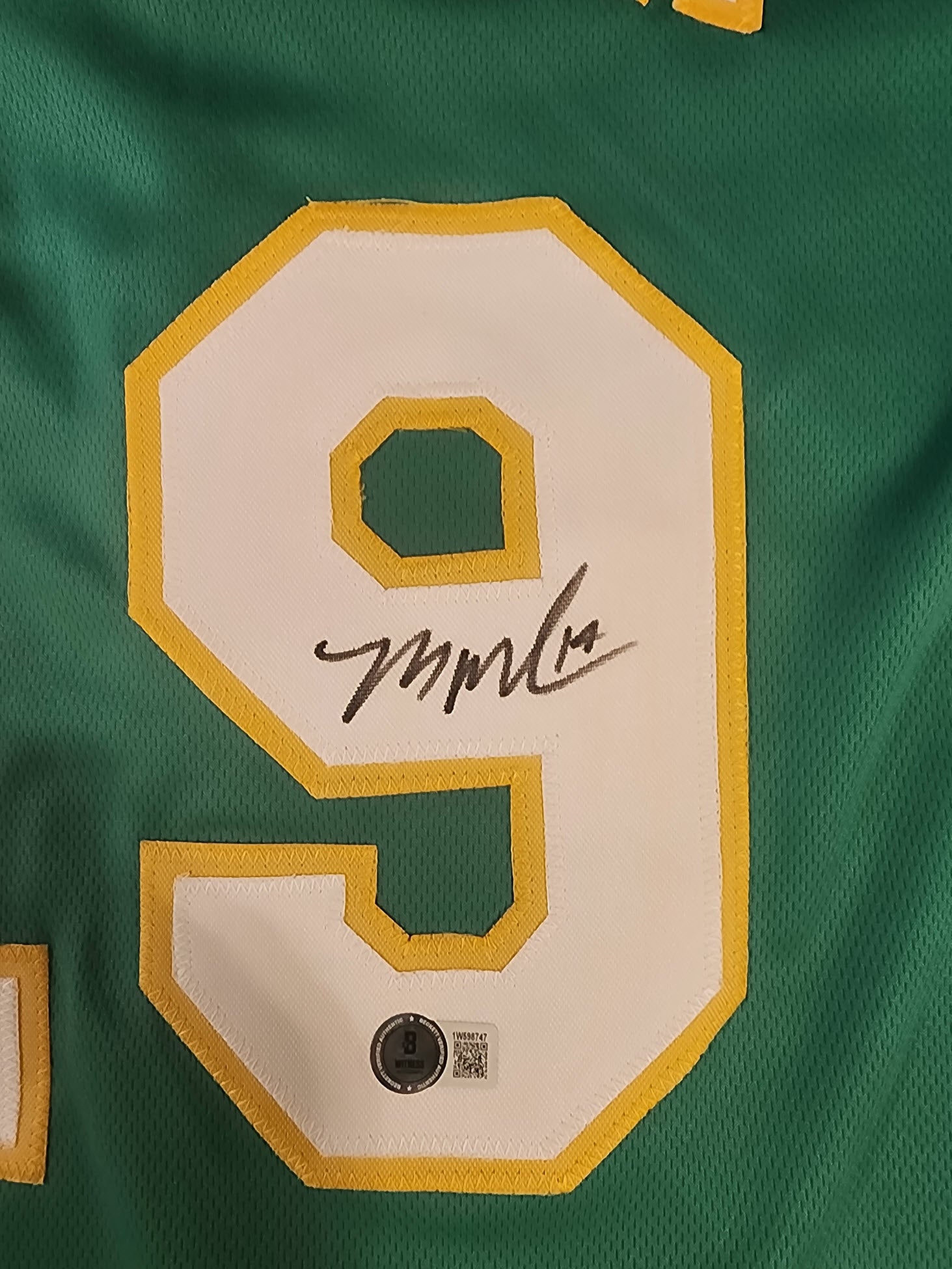 Mason Miller Autographed Custom Sacramento Green Jersey v1